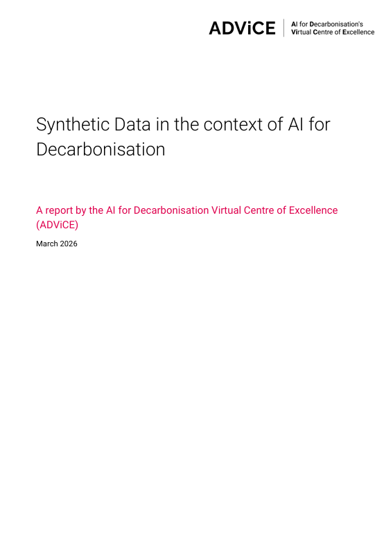 Synthetic Data in the context of AI for Decarbonisation