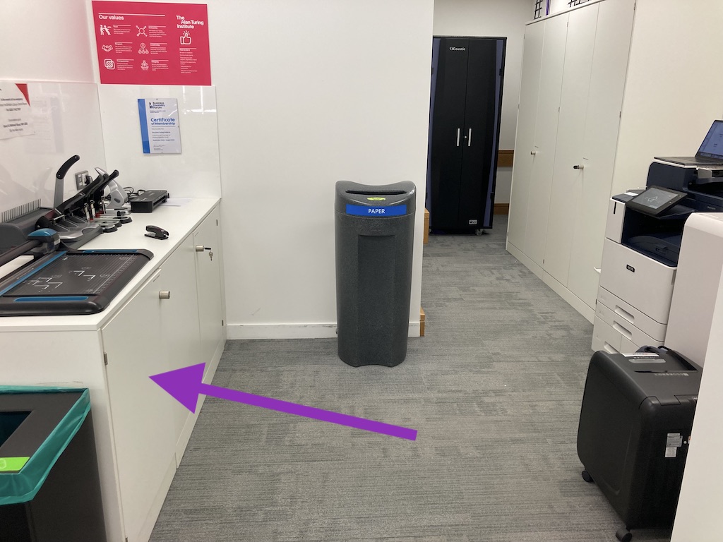 Cupboard with perforated paper