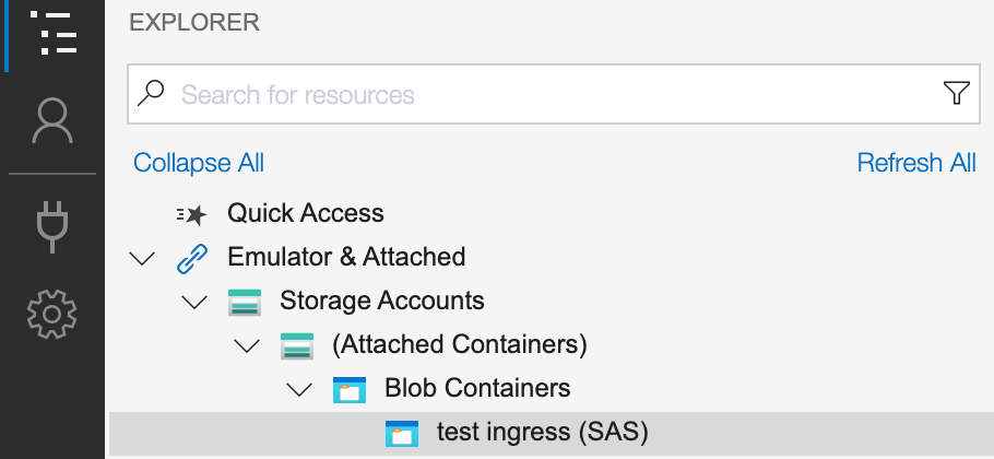 Azure Storage Explorer connection step 7